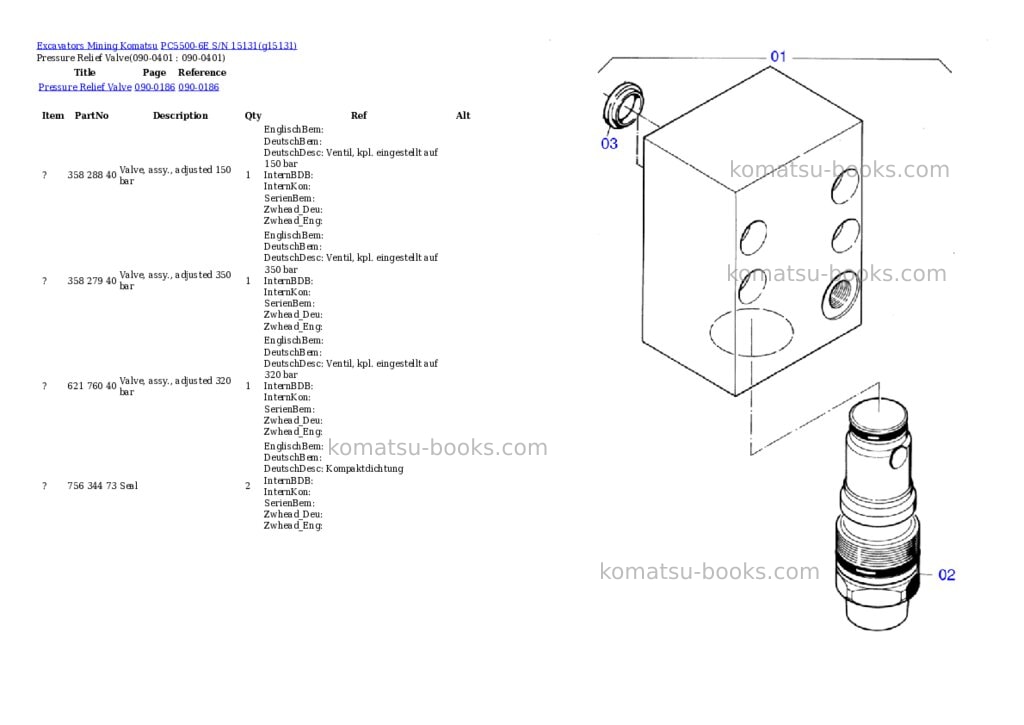 Komatsu pc5500-6e s/n 15131 Parts catalog cover Page 5 Komatsu pc5500-6e s/n 15131 Parts catalog cover Page 5