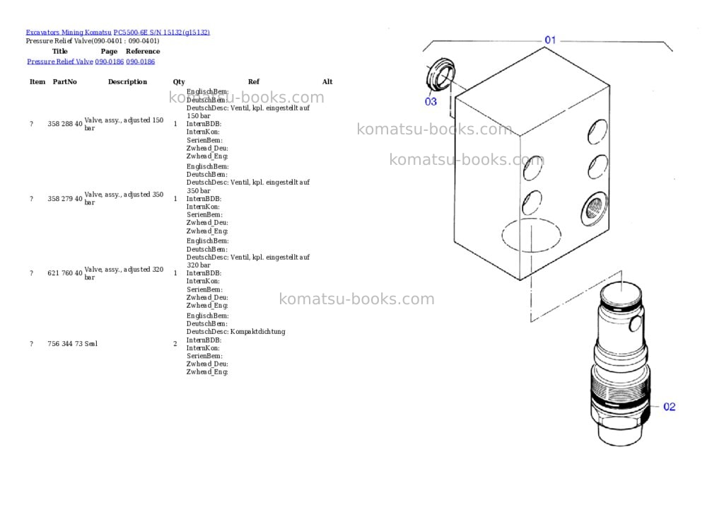 Komatsu pc5500-6e s/n 15132 Parts catalog cover Page 3