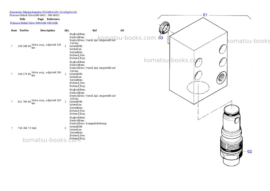 Komatsu pc5500-6 s/n 15133 Parts catalog cover Page 5 Komatsu pc5500-6 s/n 15133 Parts catalog cover Page 5