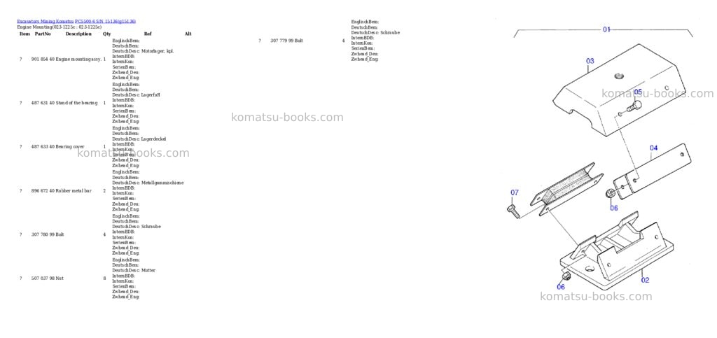 Komatsu pc5500-6 s/n 15136 Parts catalog cover Komatsu pc5500-6 s/n 15136 Parts catalog cover