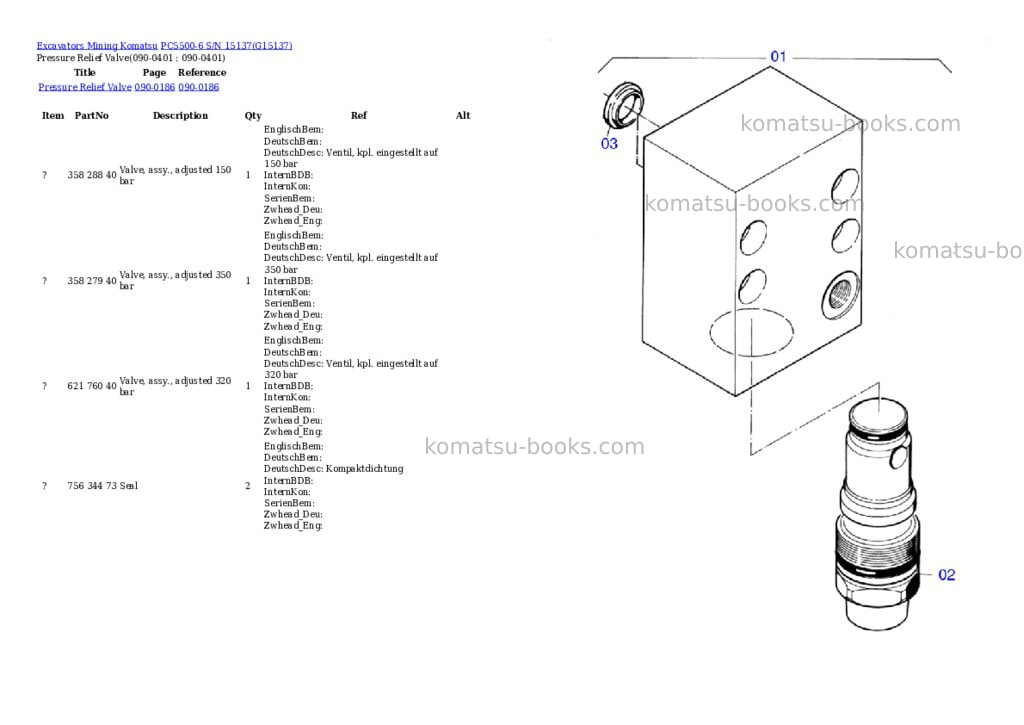 Komatsu pc5500-6 s/n 15137 Parts catalog cover Page 4 Komatsu pc5500-6 s/n 15137 Parts catalog cover Page 4