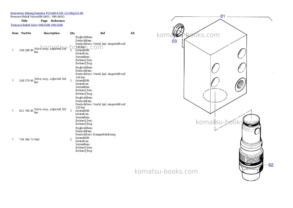 Komatsu pc5500-6 s/n 15138 Parts catalog cover Page 4 Komatsu pc5500-6 s/n 15138 Parts catalog cover Page 4