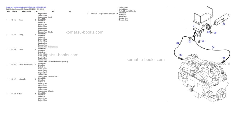 Komatsu pc5500-6 s/n 15138 Parts catalog cover Page 9 Komatsu pc5500-6 s/n 15138 Parts catalog cover Page 9
