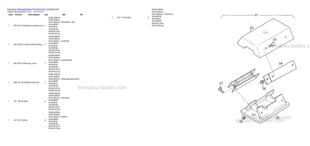 Komatsu pc5500-6 s/n 15139 Parts catalog cover Page 2 Komatsu pc5500-6 s/n 15139 Parts catalog cover Page 2