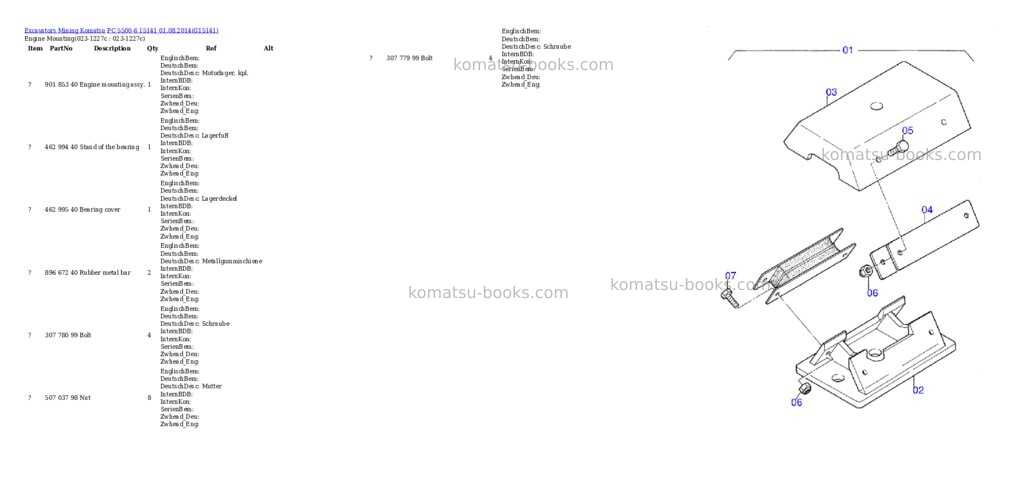 Komatsu pc 5500-6 15141 01.08.2014 Parts catalog cover Page 2