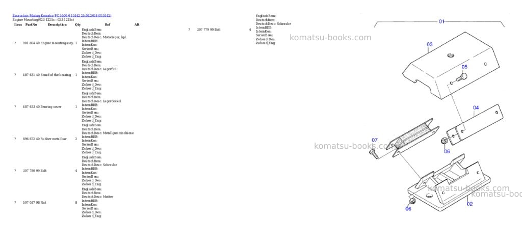 Komatsu pc 5500-6 15142 25.08.2014 Parts catalog cover Komatsu pc 5500-6 15142 25.08.2014 Parts catalog cover