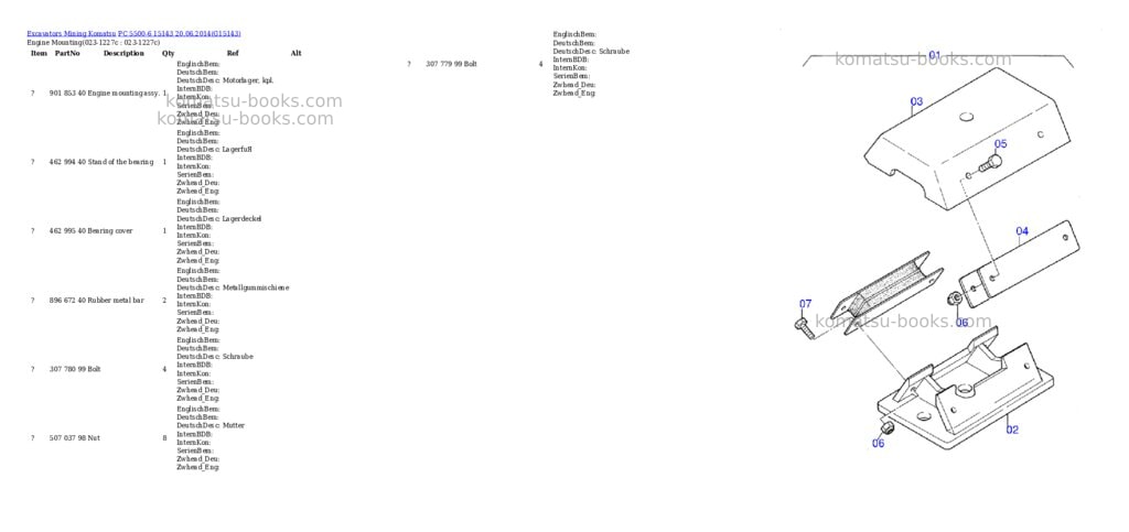 Komatsu pc 5500-6 15143 20.06.2014 Parts catalog cover Page 2