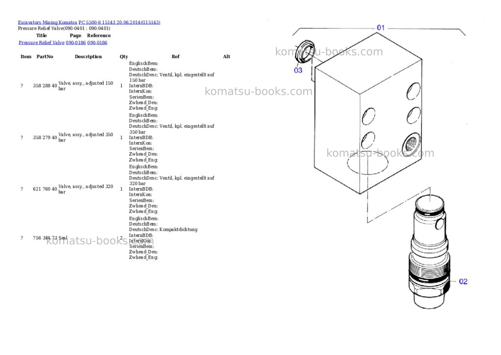 Komatsu pc 5500-6 15143 20.06.2014 Parts catalog cover Page 5