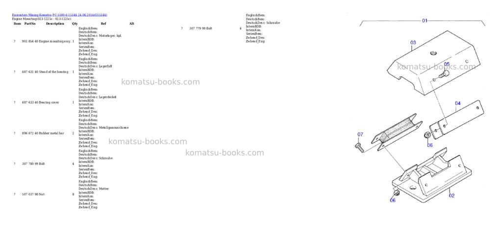Komatsu pc 5500-6 15144 24.06.2014 Parts catalog cover Komatsu pc 5500-6 15144 24.06.2014 Parts catalog cover