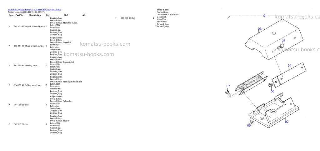 Komatsu pc5500-6 s/n 15145 Parts catalog cover Page 2 Komatsu pc5500-6 s/n 15145 Parts catalog cover Page 2