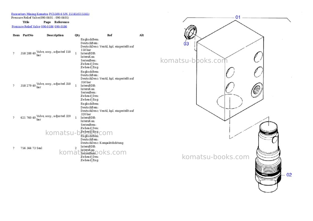 Komatsu pc5500-6 s/n 15145 Parts catalog cover Page 4 Komatsu pc5500-6 s/n 15145 Parts catalog cover Page 4