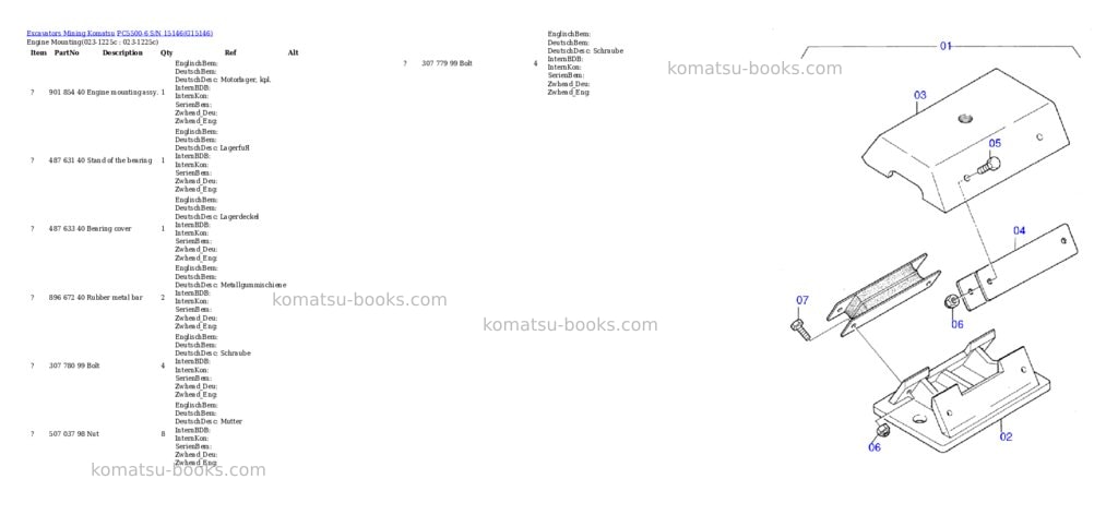 Komatsu pc5500-6 s/n 15146 Parts catalog cover