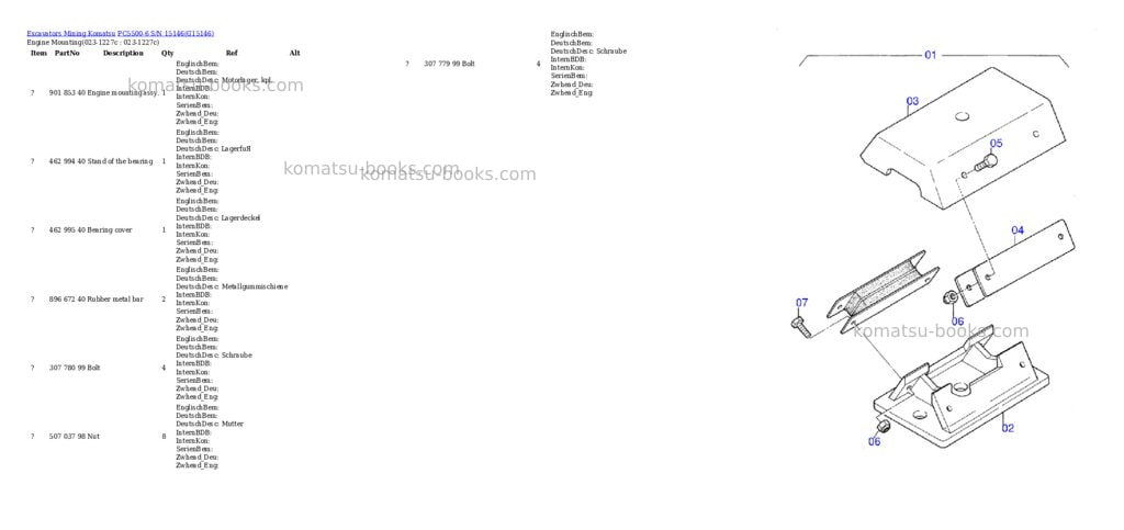 Komatsu pc5500-6 s/n 15146 Parts catalog cover Page 2