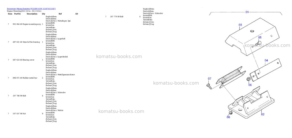 Komatsu pc5500-6 s/n 15147 Parts catalog cover Komatsu pc5500-6 s/n 15147 Parts catalog cover