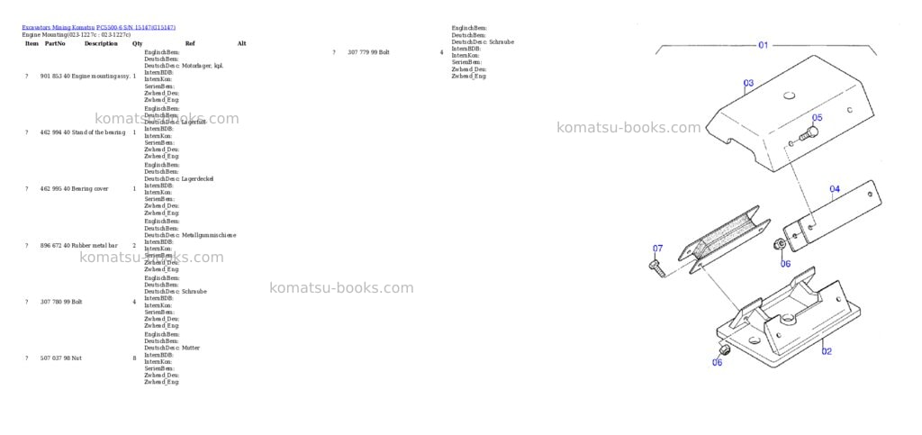 Komatsu pc5500-6 s/n 15147 Parts catalog cover Page 2 Komatsu pc5500-6 s/n 15147 Parts catalog cover Page 2
