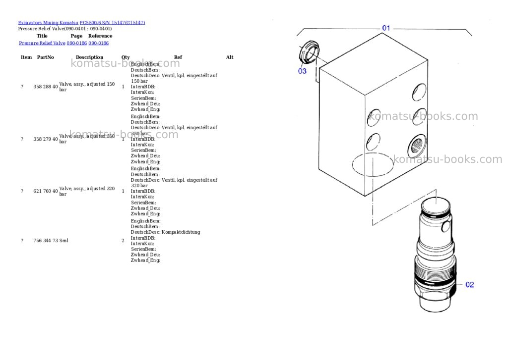 Komatsu pc5500-6 s/n 15147 Parts catalog cover Page 4 Komatsu pc5500-6 s/n 15147 Parts catalog cover Page 4