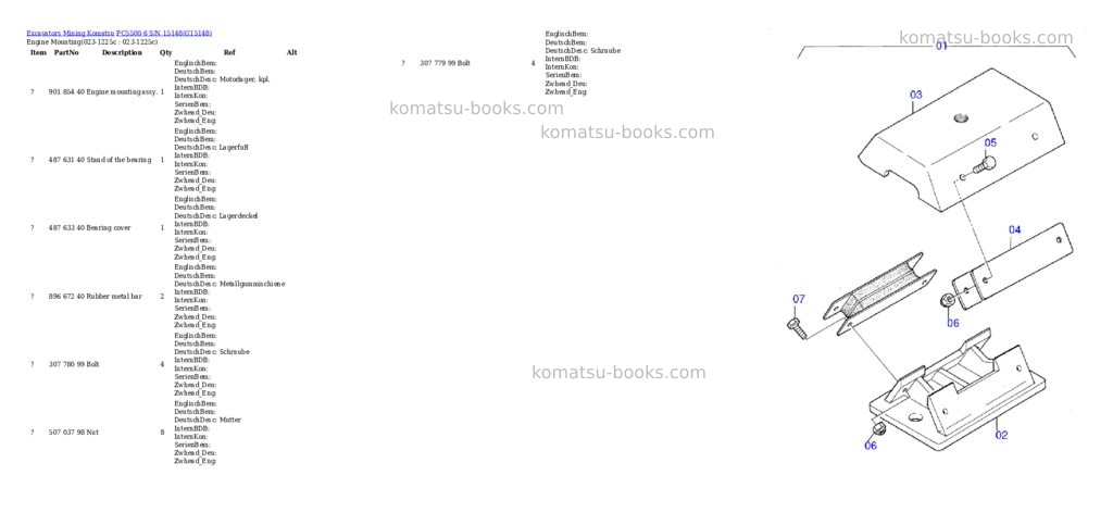 Komatsu pc5500-6 s/n 15148 Parts catalog cover Komatsu pc5500-6 s/n 15148 Parts catalog cover