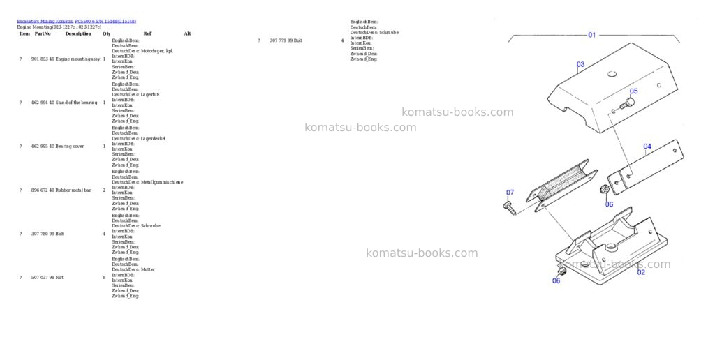Komatsu pc5500-6 s/n 15148 Parts catalog cover Page 2 Komatsu pc5500-6 s/n 15148 Parts catalog cover Page 2