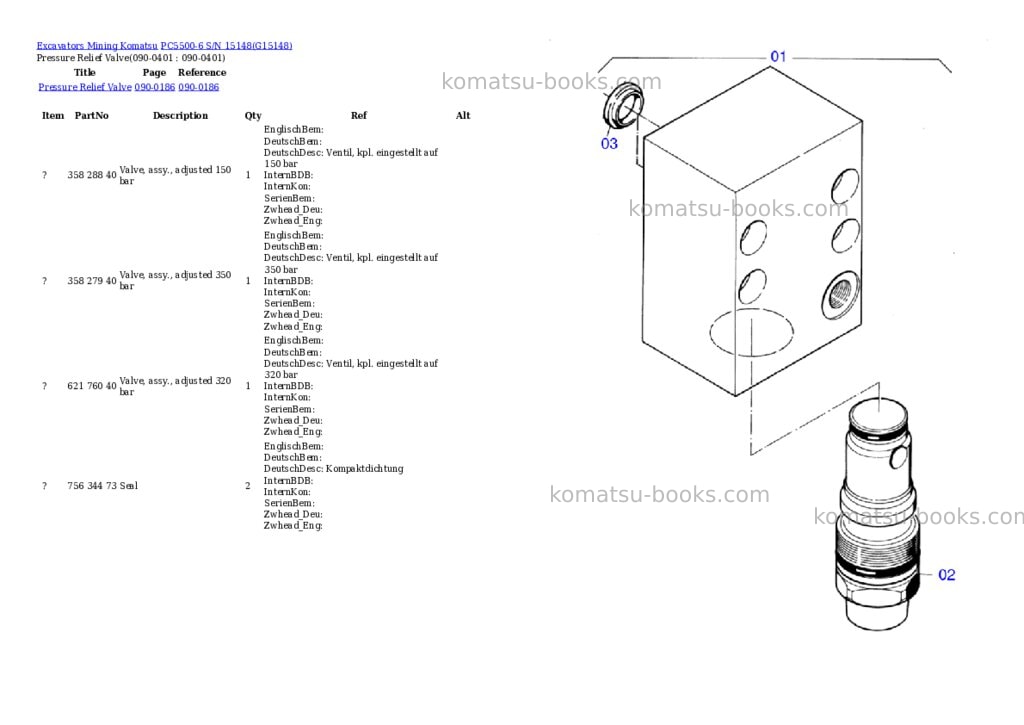 Komatsu pc5500-6 s/n 15148 Parts catalog cover Page 4 Komatsu pc5500-6 s/n 15148 Parts catalog cover Page 4