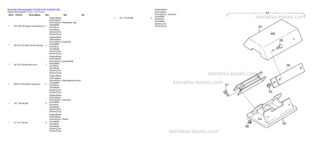 Komatsu pc5500-6 s/n 15149 Parts catalog cover Komatsu pc5500-6 s/n 15149 Parts catalog cover