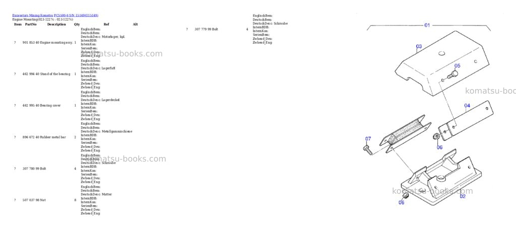 Komatsu pc5500-6 s/n 15149 Parts catalog cover Page 2 Komatsu pc5500-6 s/n 15149 Parts catalog cover Page 2