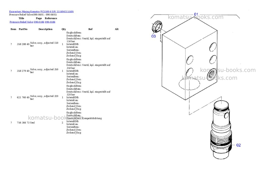 Komatsu pc5500-6 s/n 15149 Parts catalog cover Page 4 Komatsu pc5500-6 s/n 15149 Parts catalog cover Page 4