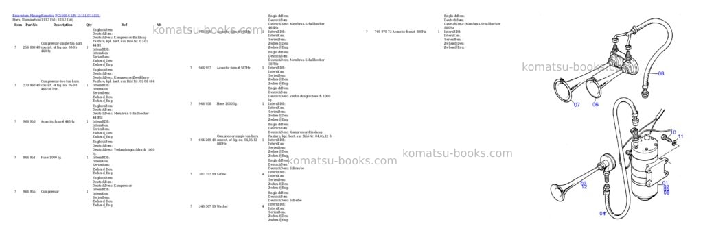 Komatsu pc5500-6 s/n 15151 Parts catalog cover Page 9