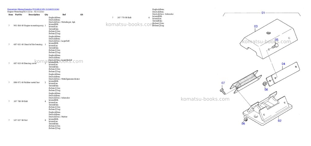 Komatsu pc5500-6 s/n 15154 Parts catalog cover Komatsu pc5500-6 s/n 15154 Parts catalog cover