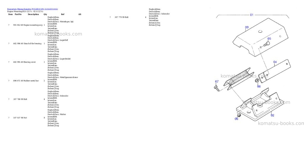 Komatsu pc5500-6 s/n 15155 Parts catalog cover Page 2 Komatsu pc5500-6 s/n 15155 Parts catalog cover Page 2