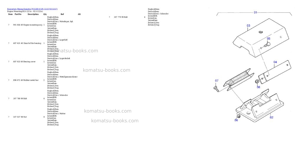 Komatsu pc5500-6 s/n 15157 Parts catalog cover Komatsu pc5500-6 s/n 15157 Parts catalog cover