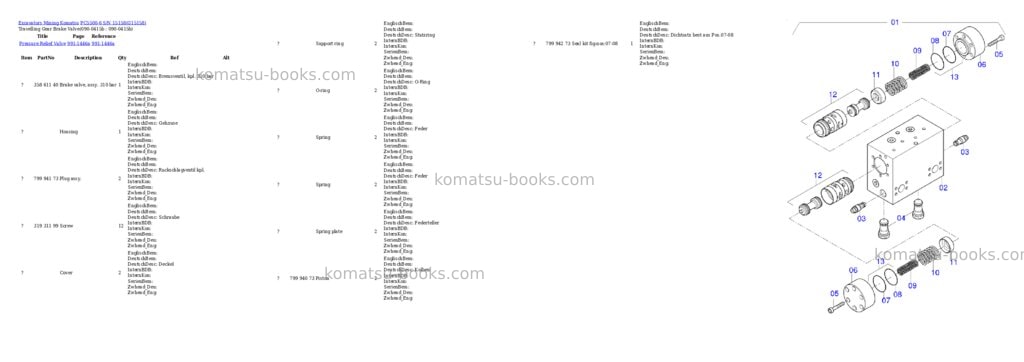 Komatsu pc5500-6 s/n 15158 Parts catalog cover Page 6 Komatsu pc5500-6 s/n 15158 Parts catalog cover Page 6