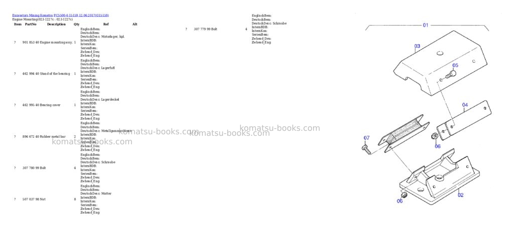 Komatsu pc5500-6 15159 12.06.2017 Parts catalog cover Page 2