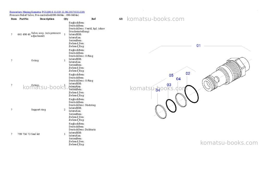 Komatsu pc5500-6 15159 12.06.2017 Parts catalog cover Page 4