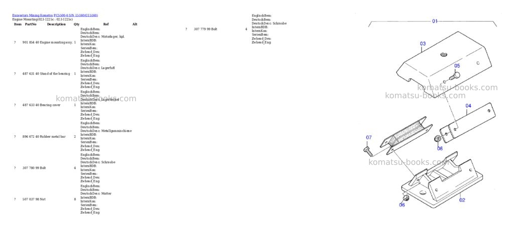 Komatsu pc5500-6 s/n 15160 Parts catalog cover Komatsu pc5500-6 s/n 15160 Parts catalog cover