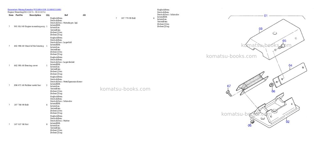 Komatsu pc5500-6 s/n 15160 Parts catalog cover Page 2 Komatsu pc5500-6 s/n 15160 Parts catalog cover Page 2