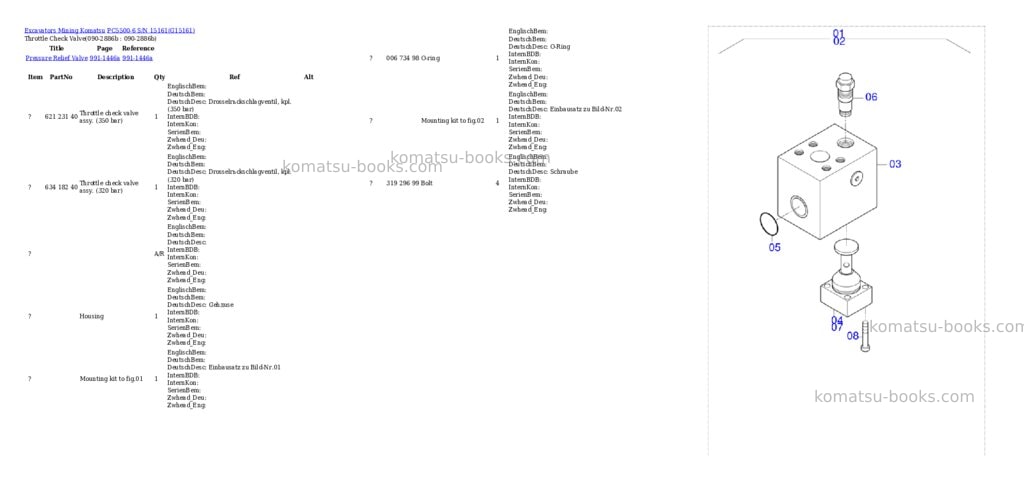 Komatsu pc5500-6 s/n 15161 Parts catalog cover Page 7 Komatsu pc5500-6 s/n 15161 Parts catalog cover Page 7