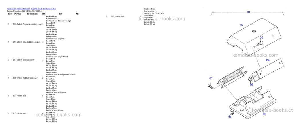 Komatsu pc5500-6 s/n 15162 Parts catalog cover Komatsu pc5500-6 s/n 15162 Parts catalog cover