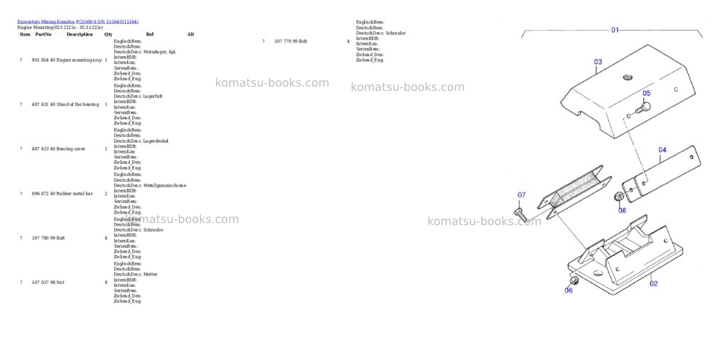 Komatsu pc5500-6 s/n 15164 Parts catalog cover Komatsu pc5500-6 s/n 15164 Parts catalog cover