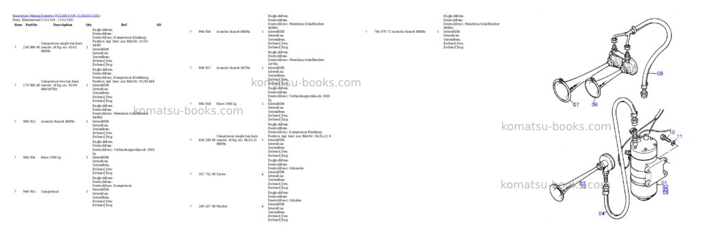 Komatsu pc5500-6 s/n 15165 Parts catalog cover Page 10 Komatsu pc5500-6 s/n 15165 Parts catalog cover Page 10