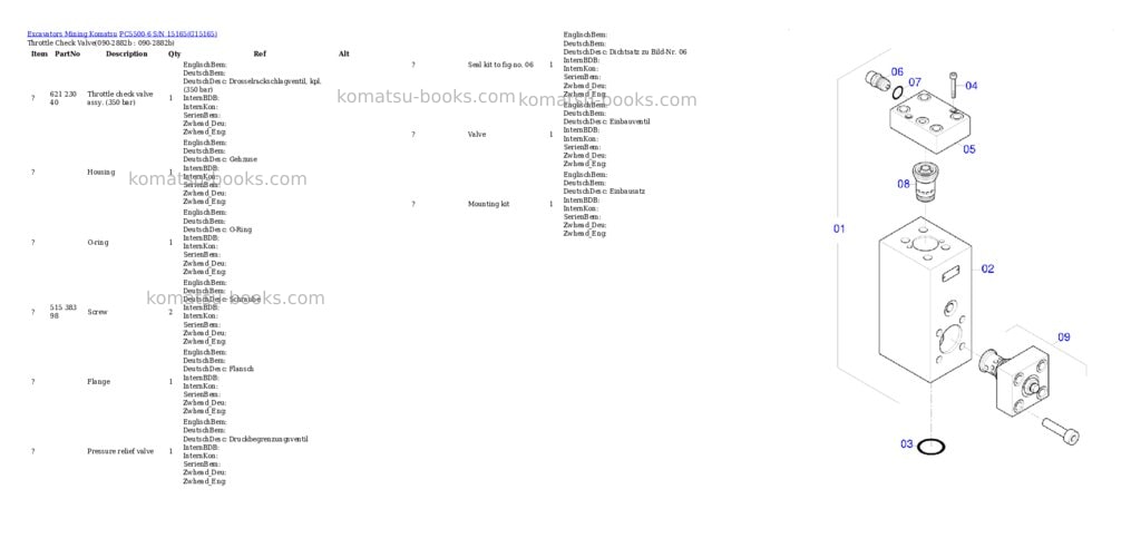 Komatsu pc5500-6 s/n 15165 Parts catalog cover Page 6 Komatsu pc5500-6 s/n 15165 Parts catalog cover Page 6
