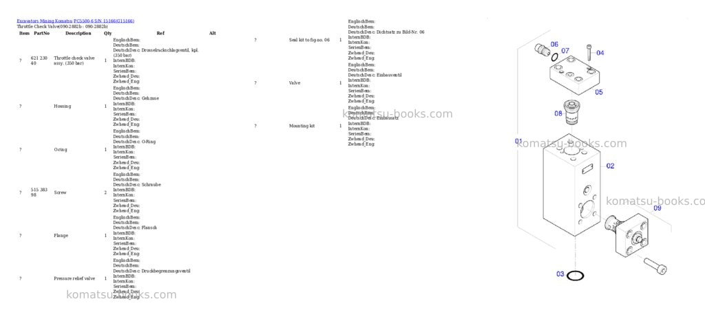 Komatsu pc5500-6 s/n 15166 Parts catalog cover Page 6 Komatsu pc5500-6 s/n 15166 Parts catalog cover Page 6