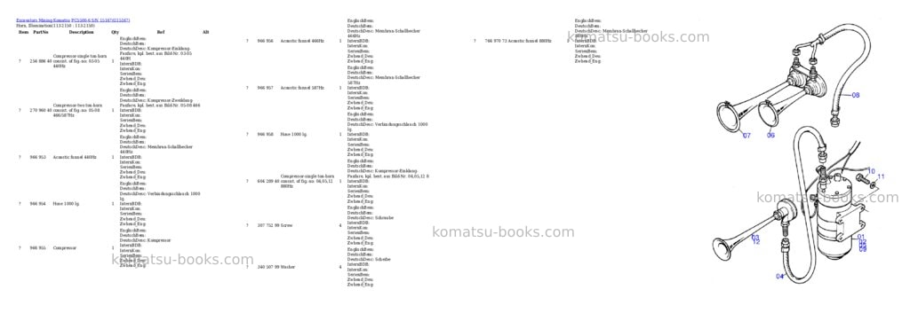 Komatsu pc5500-6 s/n 15167 Parts catalog cover Page 9 Komatsu pc5500-6 s/n 15167 Parts catalog cover Page 9