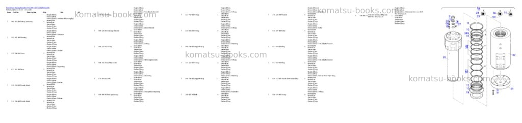 Komatsu PC5500-6 S/N 15169 Parts catalog cover Page 10 Komatsu PC5500-6 S/N 15169 Parts catalog cover Page 10
