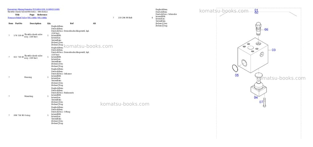 Komatsu PC5500-6 S/N 15169 Parts catalog cover Page 5 Komatsu PC5500-6 S/N 15169 Parts catalog cover Page 5