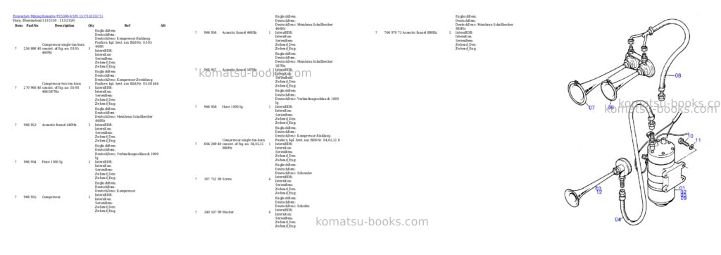 Komatsu PC5500-6 S/N 15171 Parts catalog cover Page 2 Komatsu PC5500-6 S/N 15171 Parts catalog cover Page 2