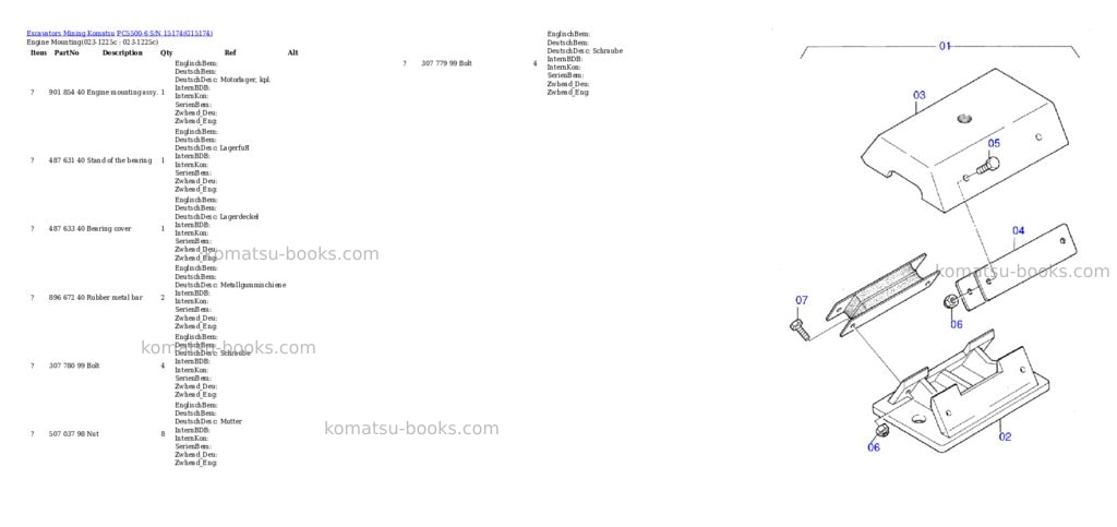 Komatsu PC5500-6 S/N 15174 Parts catalog cover Komatsu PC5500-6 S/N 15174 Parts catalog cover
