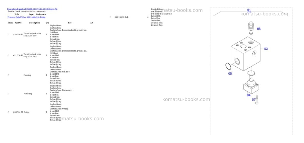 Komatsu PC5500-6 15175 23.12.2020 Parts catalog cover Page 5 Komatsu PC5500-6 15175 23.12.2020 Parts catalog cover Page 5