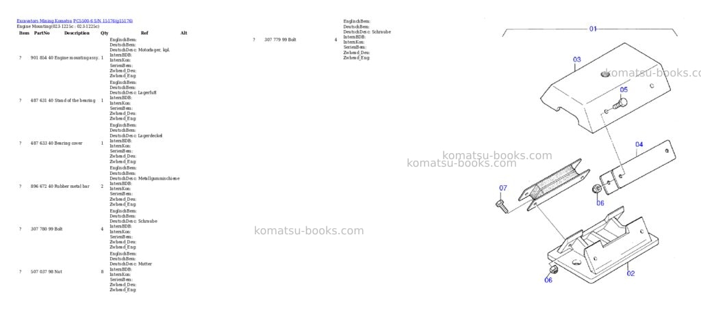 Komatsu PC5500-6 S/N 15176 Parts catalog cover Komatsu PC5500-6 S/N 15176 Parts catalog cover