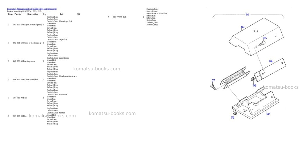 Komatsu PC5500-6 S/N 15176 Parts catalog cover Page 2 Komatsu PC5500-6 S/N 15176 Parts catalog cover Page 2