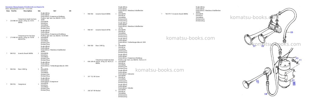 Komatsu PC5500-6 S/N 15176 Parts catalog cover Page 9 Komatsu PC5500-6 S/N 15176 Parts catalog cover Page 9